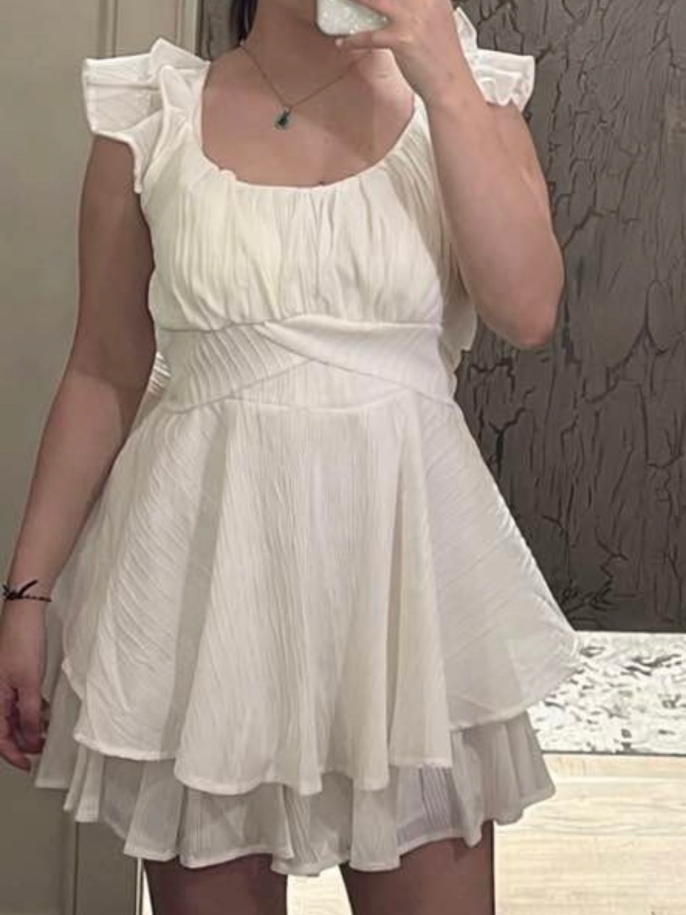 Ivory ruffle romper